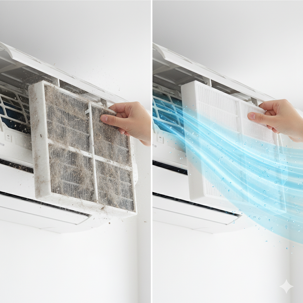 Pulizia e manutenzione filtri del condizionatore d'aria